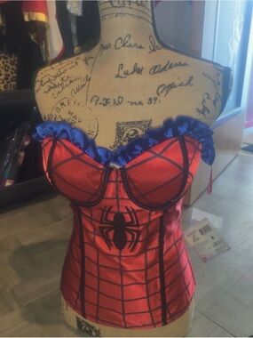 Marvel Spider-Girl Red Corset Top with Blue Ruffle